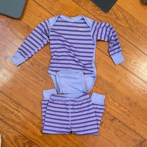 Patagonia long John’s 24m Striped Kids One Piece